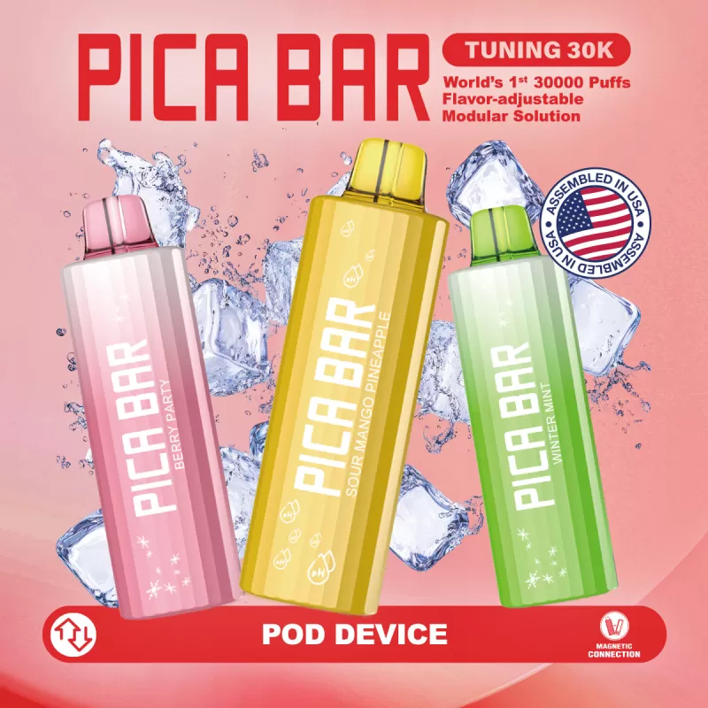 Assembled in USA | PICA BAR "TUNING" 30K Disposable POD - 30,000 Puffs - Berry Party