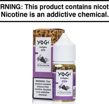 PURPLE GRAPE ICE BY YOGI DELIGHTS SALT 30ML - Vape Product, Vape Product (B30623)