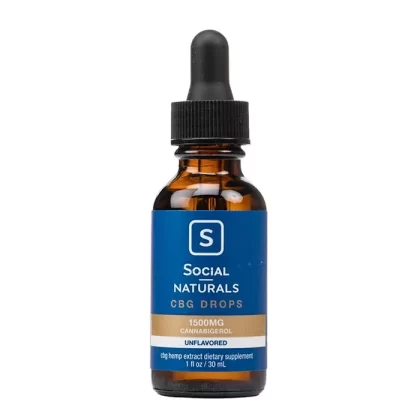 Social CBD – Naturals – Unflavored CBG Drops