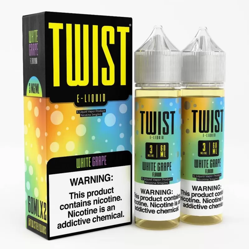 Twist e-Liquids White Grape eJuice - 120mL (2x60mL); Vape Product, Vape Product; Twist eLiquids