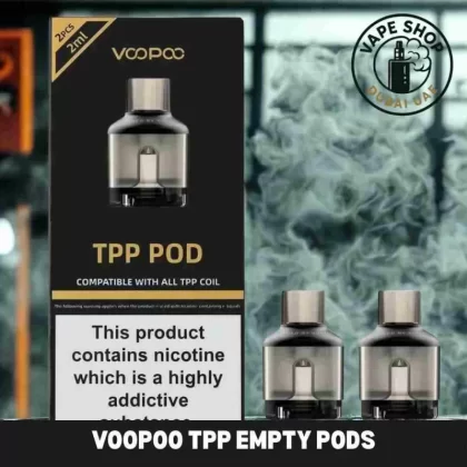 VOOPOO TPP Empty Pods 5.5ml Replacement Pods in Dubai - DM1 0.15Ω, DM2 0.2Ω (9787D1)