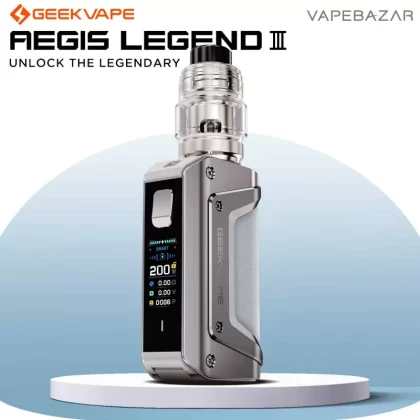 GeekVape Aegis Legend 3 Kit – Silver - Pod Kit / Geek Vape / 5 - 200 Watt / 5.5ml / USB-C / max. 12 Volt