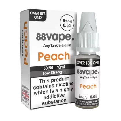 Peach (Peach Dream) E-Liquid Anytank Series by 88vape (10ml) - 6mg