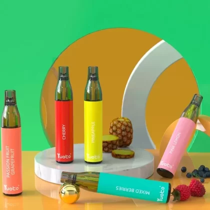 Original Yuoto Bottle Max Disposable Vape Pen Device 400mAh 600puffs with Transparent Pod Cartridge ( )