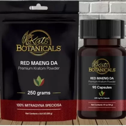 Kats Botanicals Red Maeng Da Kratom - type#35g Powder>250g Powder>90ct Capsules - OUT OF STOCK (50673A)