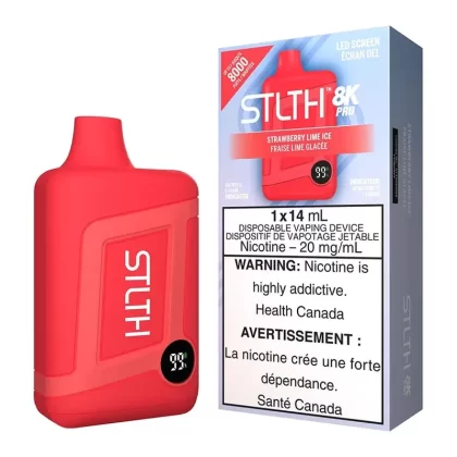 STLTH 8K Pro Disposable Vape Device – Strawberry Lime Ice - Nicotine Strength#20mg/ml