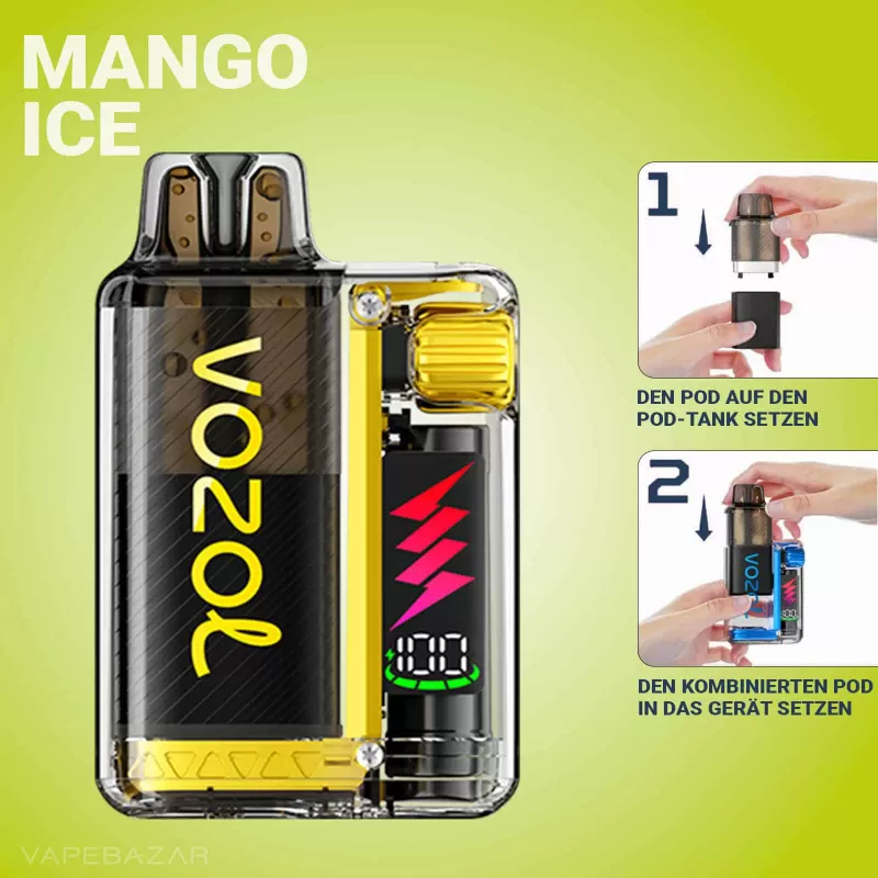 Vozol Vista Plug – Mango Ice Starter Kit - Pod Kit; La Fume; 850 mAh - Image 2