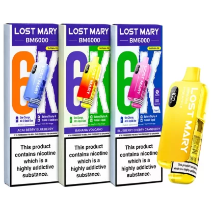 Lost Mary BM6000 Prefilled Vape KIT 0mg - Cherry Berry