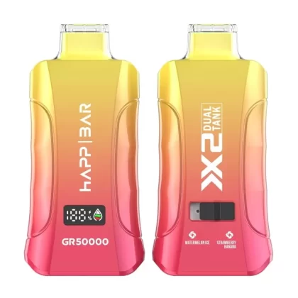 Happ Bar GR50000 | 2-in-1 dual option, 50000 puffs, 46ml, LED display, bulk disposable vape - Aiviouvapes