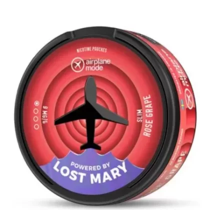 Lost Mary Airplane Mode Nicotine Pouches – Rose Grape - Strength#9mg>18mg>30mg