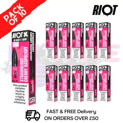 Strawberry Cherry Raspberry Riot X Nic Salt Box Of 10
