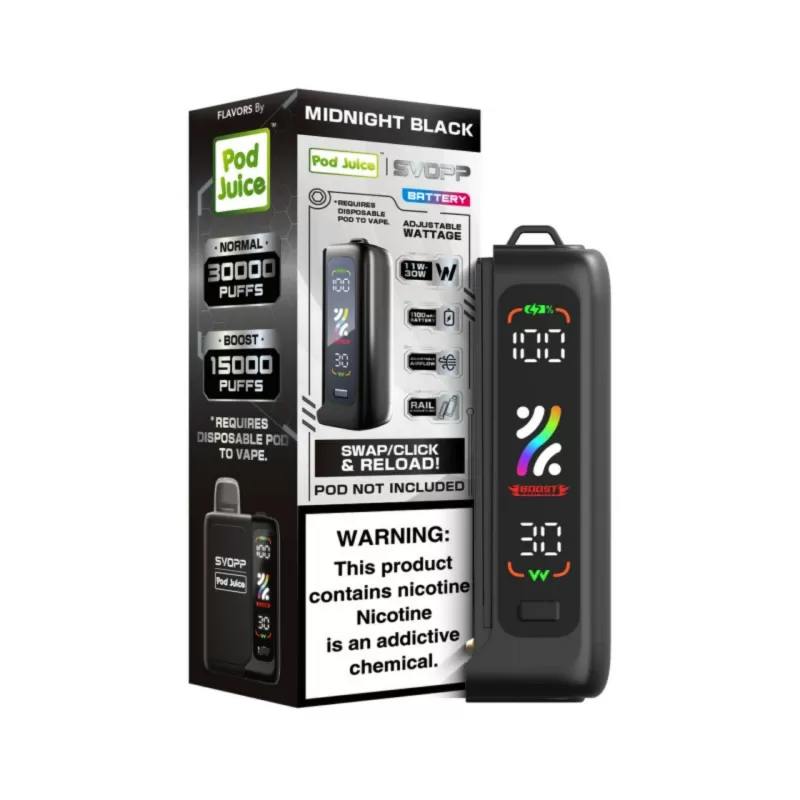 OXBAR x Pod Juice SVOPP Disposable Battery - (Battery Only) - Midnight Black - Image 2