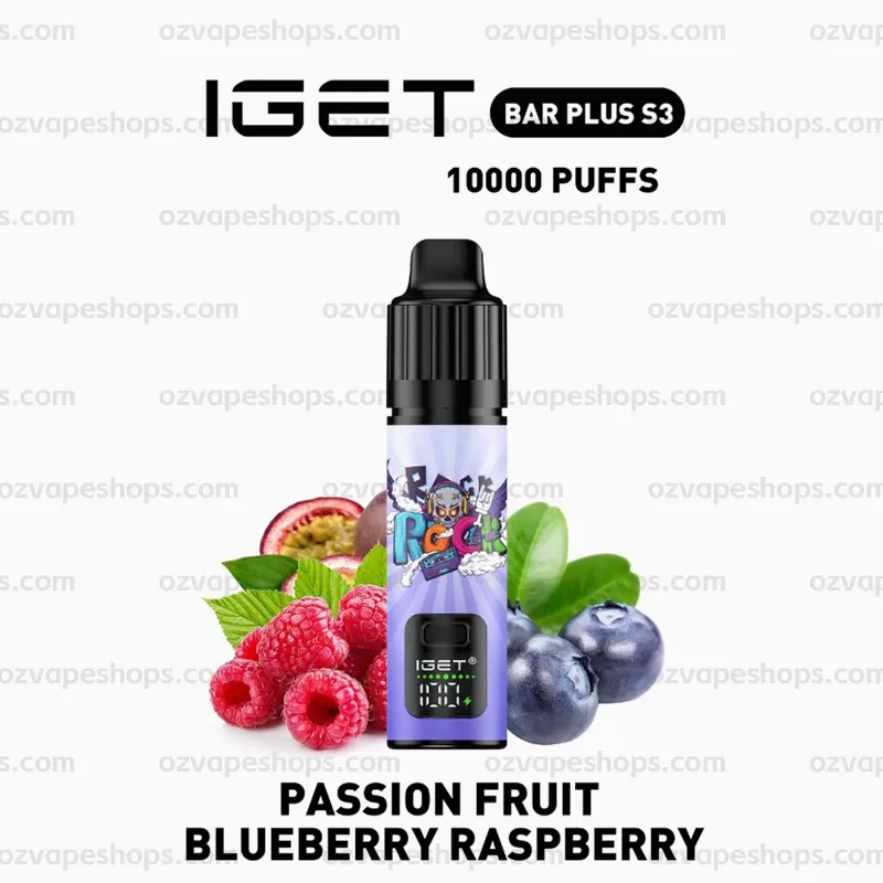 IGET Bar Plus S3 Kit – Passion Fruit Blueberry Raspberry - Vape Store