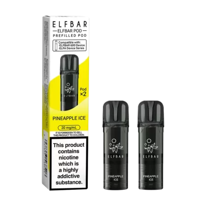 Pineapple Ice Elfbar 600 Pods - 20mg - Vape Product (C66339)