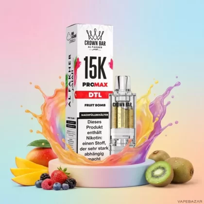 Al Fakher Pods Crown Bar 15K Pro Max – DTL 6mg – Fruit Bomb