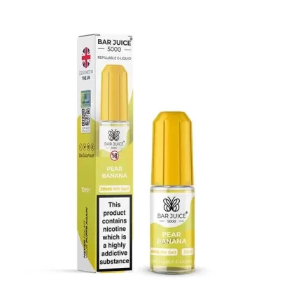 Pear Banana By Bar Juice 5000 10ml - Nicotine Strength#20mg (Salt)>10mg (Salt)>5mg (Salt) (B1216A)