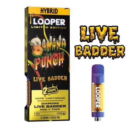 Live Badder 2g Cartridge: Banana Punch by Looper Vape - Ejuicewarehouse