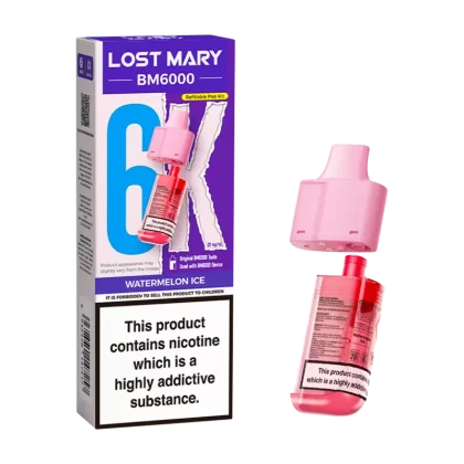 Watermelon Ice Lost Mary BM6000 Refill Pack - 20mg - Vape Product (A94BAB)