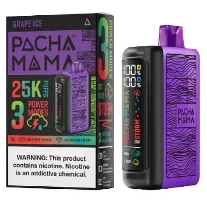 Pachamama 25000 Puffs Disposable Vape 25K – Grape Ice - Ejuicewarehouse