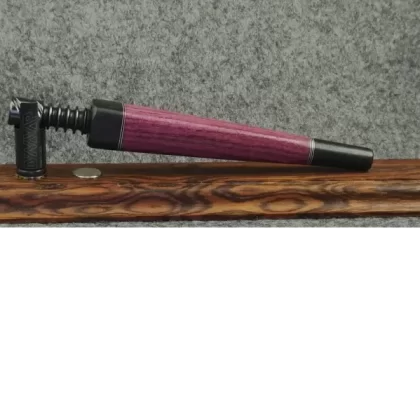 Square in Purple Heart / African Blackwood w/ Aluminum Accents by PhattPiggie - Ecigdepot