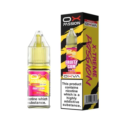 Fruity Gum 10ml Nic Salt E-Liquid by OXVA Ox Passion - 10mg - Medium Strength