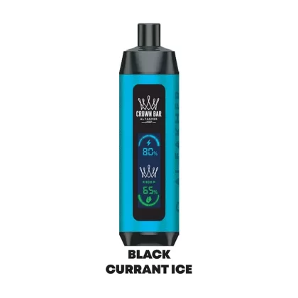 Blackcurrant Ice – Al Fakher Crown Bar Disposable 8000 Puffs - Vapebazaar Pk