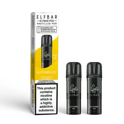Elf Bar 600 Prefilled Pod Elfturbo Ice - 20mg