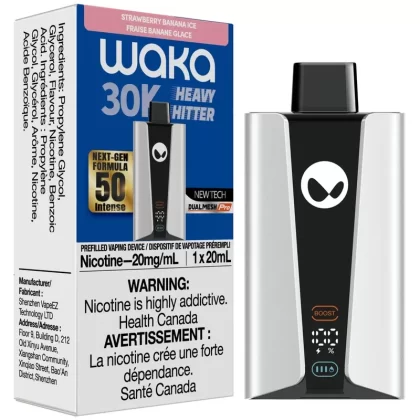 WAKA Heavy Hitter 30K Disposable Vape – Strawberry Banana Ice