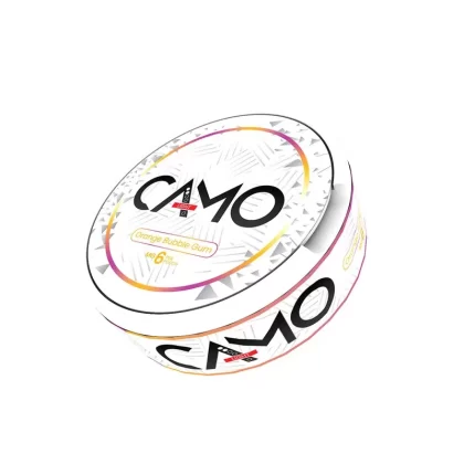 Camo Orange Bubble Gum Nicotine Pouches – 20 Pouches - Strength#6mg>12mg>25mg (957D3C) (957D3C)