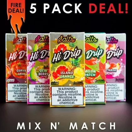 Hi Drip Nic Salt – Mix and Match (5 Pack) 150ml