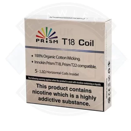 Innokin Endura Prism T18 replacement coil 5 pack - Resistance#1.5ohms