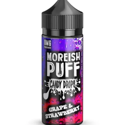 Moreish Puff Candy Drops Grape & Strawberry 120ml E Liquid - 0mg
