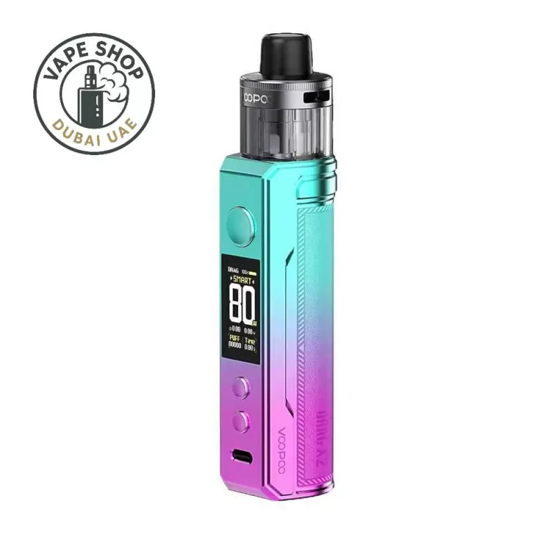 VOOPOO DRAG X2 Pod System Kit in Dubai - Colorful Silver, Grey Metal - Image 2
