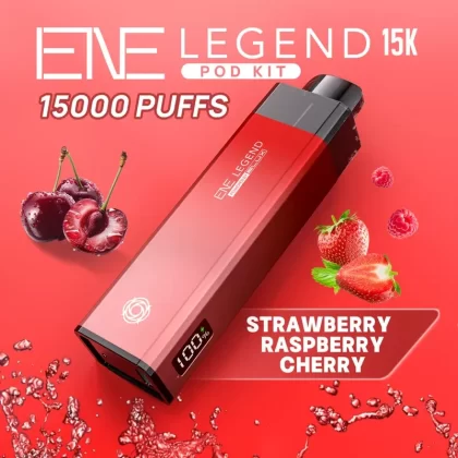 Straw Raspberry Cherry Elux Legend 15K Puff Prefilled Pod Kit – £6.89