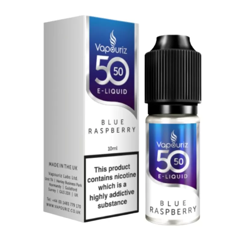 Blue Raspberry E-Liquid 50/50 Series by Vapouriz (10ml) - 18mg