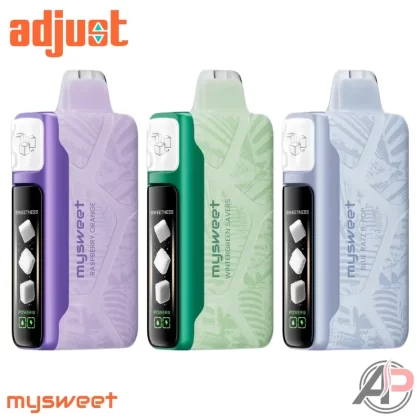 Adjust MySweet 40K Puffs Disposable Vape Device - Blue Razz B-Pop, Lemon Heads (F42C4F)