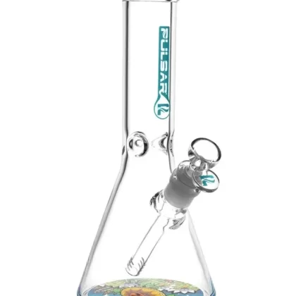 Pulsar 10″ Psychedelic Turtle Beaker Bong