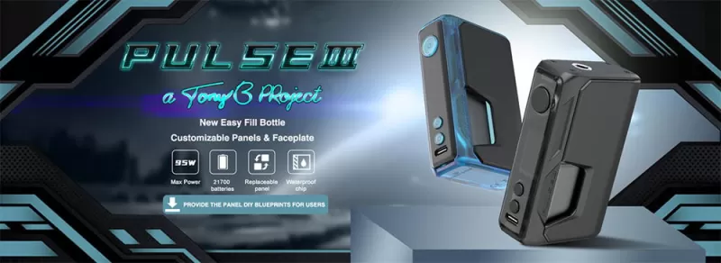 Vandy Vape Pulse III 3 Squonk Mod - Black, Frosted Black (70A00E)