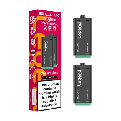 Cherry Lime Elux Legend 1500 Pods - 20mg - Vape Product