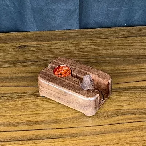 The Club Wireless Docking Station in Black Walnut w/Padauk Accents by The Club