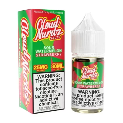 Sour Watermelon Strawberry 30ml TF Nic Salt Vape Juice – Cloud Nurdz - Eightvape