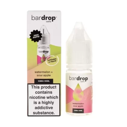 Watermelon Sour Apple Nic Salt E-Liquid by Bar Drop