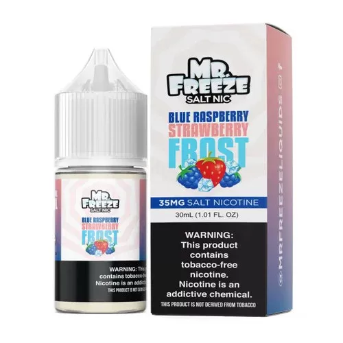 Mr.Freeze Blue Raspberry Strawberry Frost Salt 30ml E-Juice - Eliquidsupply