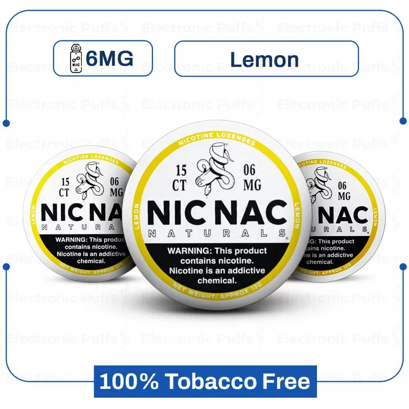 Buy Nic Nac Lemon 6mg Nicotine Pouch Online | Electronicpuffs