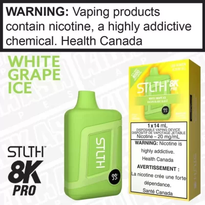 White Grape Ice STLTH 8K Pro Disposable