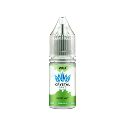 WGA Crystal Sweet Mint Saltnic Vape Juice - 10 Pack - 20mg