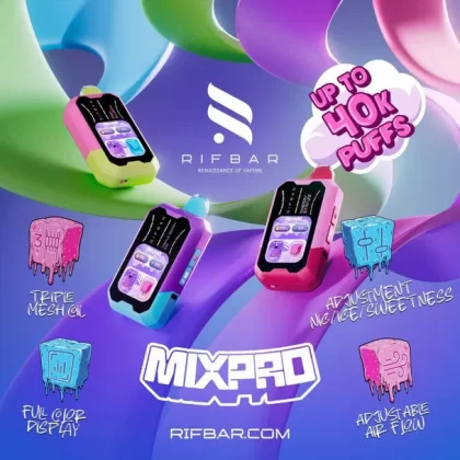 RifBar MixPro 40K - Dragon Fruit Lemonade (Nic & Ice Control)