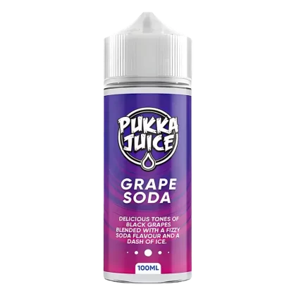 Pukka Juice Grape Soda Vape Juice 100ml - Size#0 Nic Shots>1 x 18mg Nic Shot>2x 18mg Nic Shot