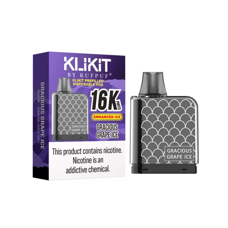 Rufpuf Klikit Disposable Pod – Gracious Grape Ice 50mg (16000Puffs) - Image 2