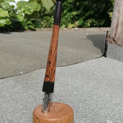 Square in African Blackwood and Bocote with Walnut Burr Accents by PhattPiggie